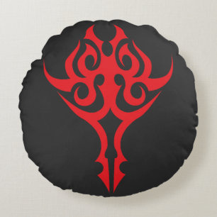 Classic Ornamental Floral Border Elegant Design Round Pillow