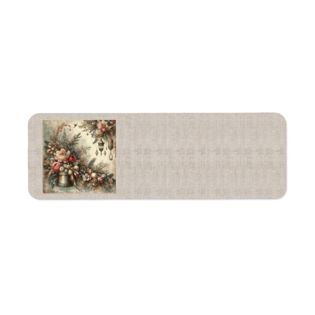 Classic Ornate Christmas Address Labels (Front)
