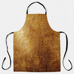 Classic Ornate Gold Metal Plate Apron