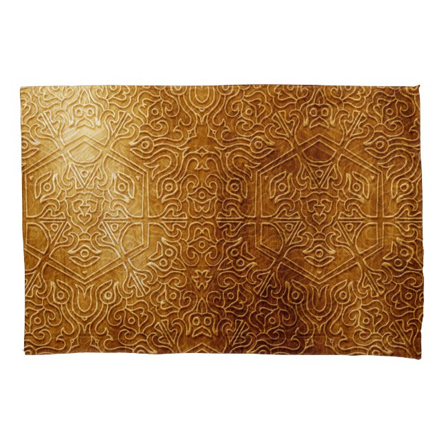 Classic Ornate Gold Metal Plate Pillowcase (Front)
