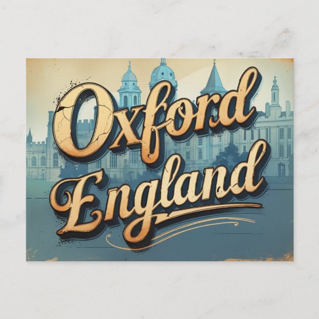 Classic Oxford Retro View Postcard (Front)