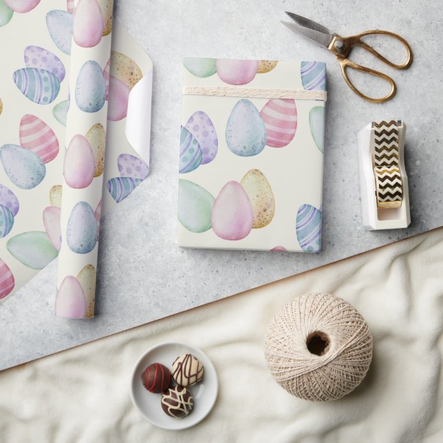 Classic Painted Easter Eggs Wrapping Paper (Crafts)