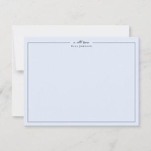 Classic Pale Blue feminine Professional Thank You Card