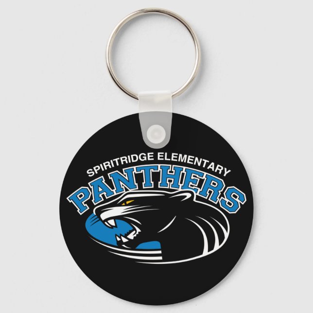 Classic Panther Round Keychain (Front)