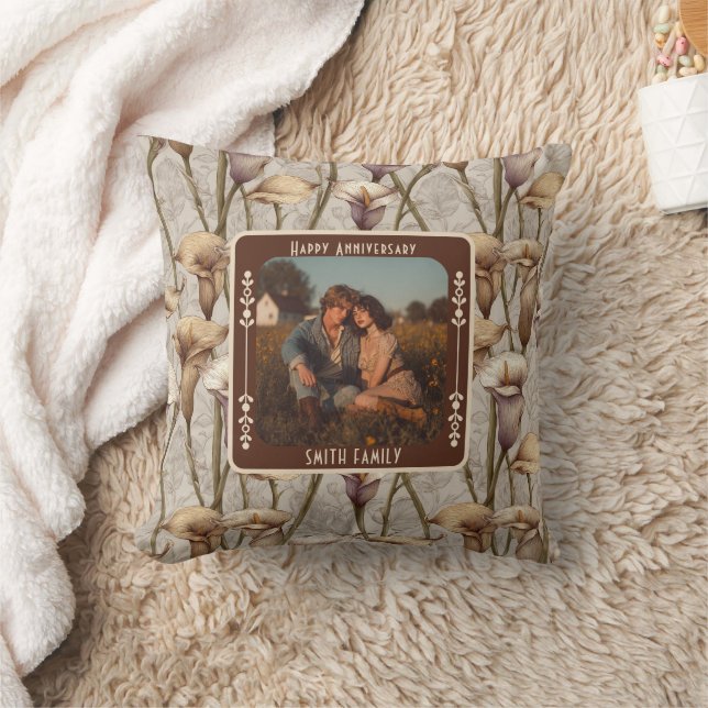 Classic Parents Wedding Anniversary  Throw Pillow  (Blanket)