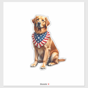 Classic Patriotic Golden Retriever Vintage Shirt 2