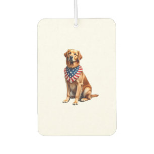 Classic Patriotic Golden Retriever Vintage Shirt 2 Air Freshener