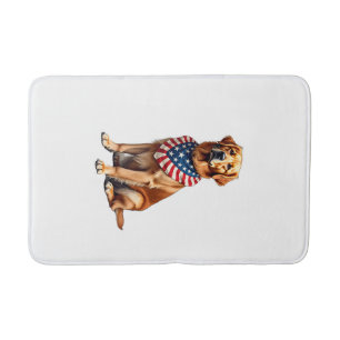 Classic Patriotic Golden Retriever Vintage Shirt 2 Bath Mat