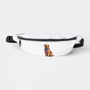 Classic Patriotic Golden Retriever Vintage Shirt 2 Fanny Pack