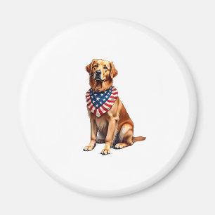 Classic Patriotic Golden Retriever Vintage Shirt 2 Magnet