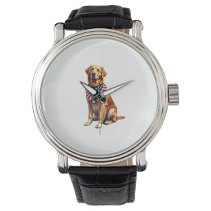 Classic Patriotic Golden Retriever Vintage Shirt 2 Watch