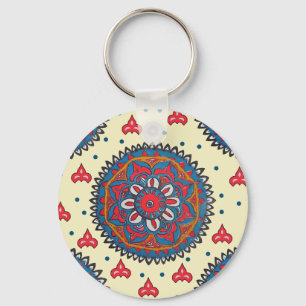 classic pattern keychain
