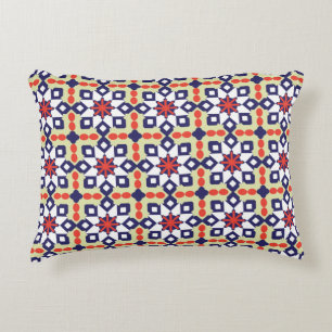 Classic Pattern Ornament,Seamless Geometric Patter Accent Pillow