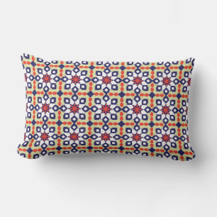 Classic Pattern Ornament,Seamless Geometric Patter Lumbar Pillow