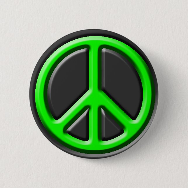 Classic Peace Sign 2 Inch Round Button (Front)