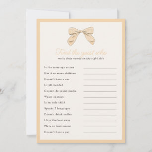Classic Peach Bow Trouvez la carte de jeu de douch