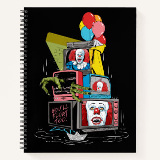 Classic Pennywise TV Stack - You'll Float Too Notebook