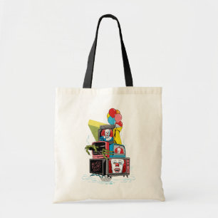 Classic Pennywise TV Stack - You'll Float Too Tote Bag