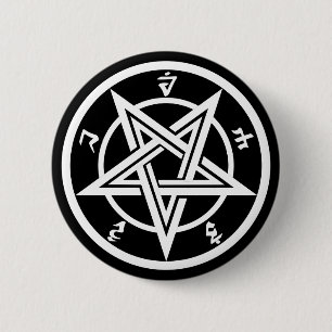 Classic pentagram symbol 2 inch round button