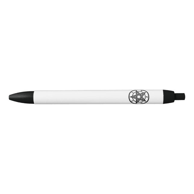 Classic pentagram symbol black ink pen (Front)