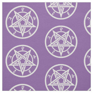 Classic pentagram symbol fabric