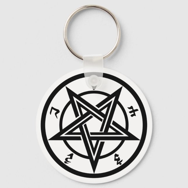 Classic pentagram symbol keychain (Front)