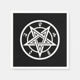Classic pentagram symbol napkin