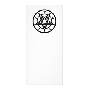 Classic pentagram symbol rack card