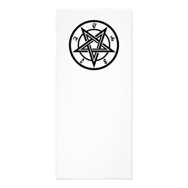 Classic pentagram symbol rack card (Front)