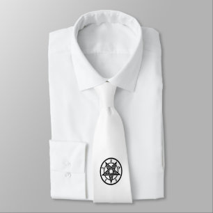 Classic pentagram symbol tie