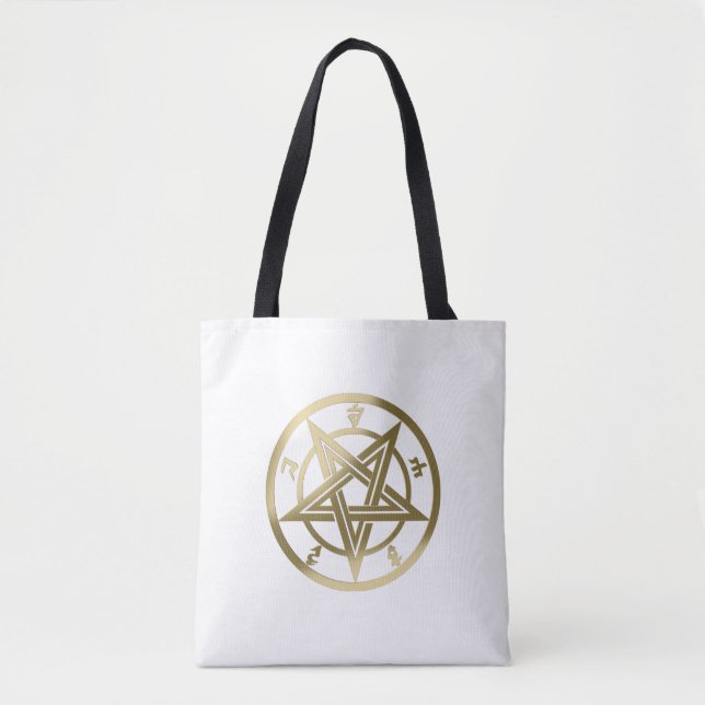 Classic pentagram symbol tote bag (Front)