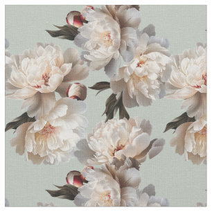Classic peony bloom Vintage victorian flora  Fabric