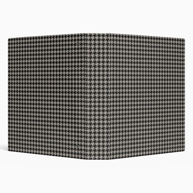 Classic Pepita Houndstooth Pattern Black Grey   Binder (Background)
