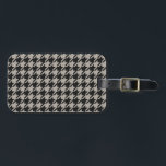 Classic Pepita Houndstooth Pattern Black Grey   Luggage Tag<br><div class="desc">Evergreen elegant and classic fabric pattern,  featuring pepita / houndstooth pattern in black and grey combination.</div>