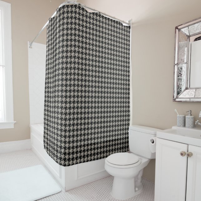 Classic Pepita Houndstooth Pattern Black Grey Men (In Situ)