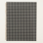 Classic Pepita Houndstooth Pattern Black Grey   Planner<br><div class="desc">Evergreen elegant and classic fabric pattern,  featuring pepita / houndstooth pattern in black and grey combination.</div>