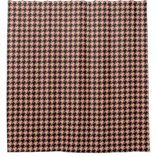 Classic Pepita Houndstooth Pattern Black Peach  