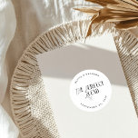 Classic "Perfect Blend" Black/White Coffee Wedding Round Sticker<br><div class="desc">Add a modern touch to your wedding or bridal shower favors with these classic "The Perfect Blend" black-and-white coffee wedding favor stickers. Featuring elegant typography and a delicate coffee bean illustration, these labels are perfect for coffee, tea, or snack favor bags. Fully customizable with the couple’s names and wedding date...</div>