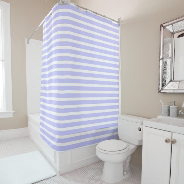 Classic Periwinkle And White Stripes Pattern  (In Situ)