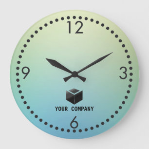 Classic personalized and editable company branding large clock