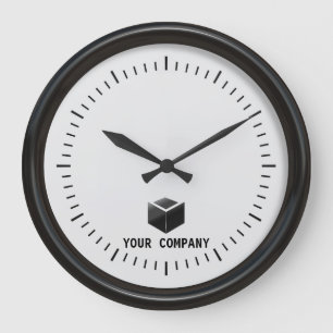 Classic personalized and editable company branding large clock