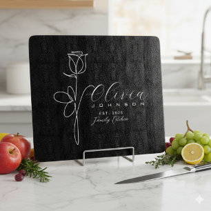 Classic Personalized Black Cutting Board