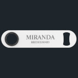 Classic Personalized Bridesmaid Name Bar Key<br><div class="desc">Personalized Bridesmaid Name Gifts
This design features personalized bridesmaid's name and title in classic serif font style on white background.
Also perfect for Maid of Honour, Mother of the Bride and more.</div>