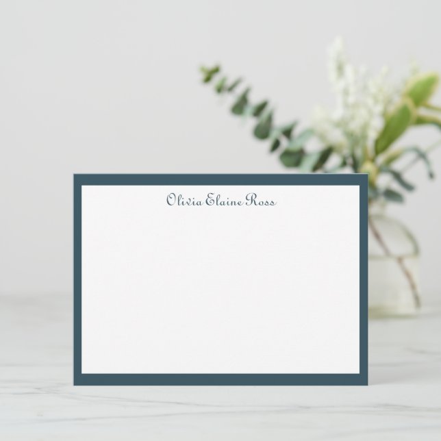 Classic Personalized Dark Blue  Invitation (Standing Front)