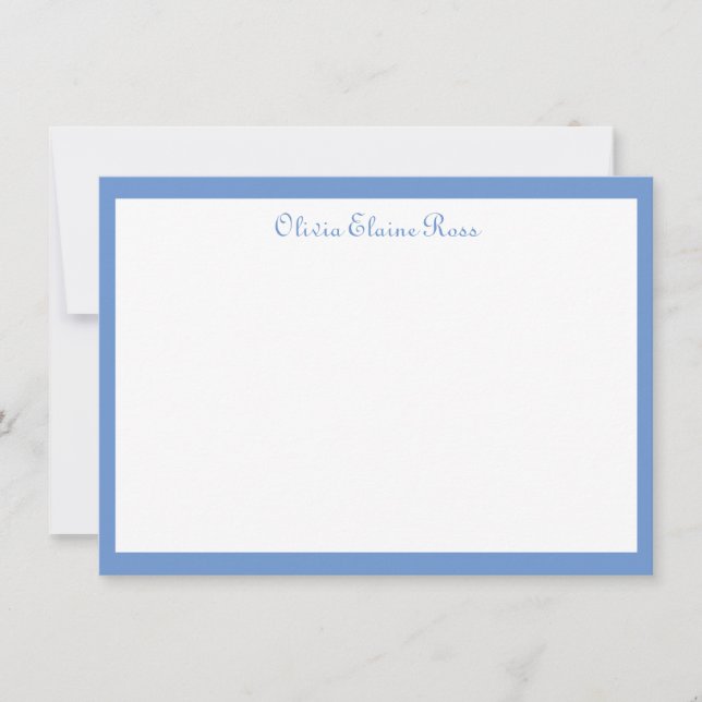 Classic Personalized Flat Note Card (Front)