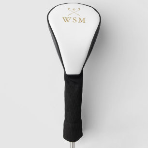Classic Personalized Gold Monogram Golf Clubs Head Cover