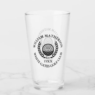 Classic Personalized Golf Club Name Glass