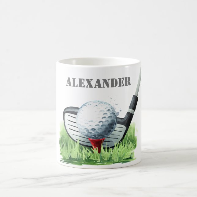 Classic Personalized Golf  Coffee Mug (Center)