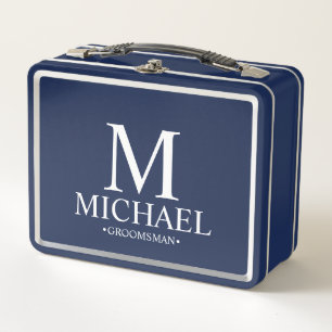 Classic Personalized Groomsman Metal Gift Box
