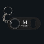 Classic Personalized Groomsman Monogram and Name Keychain Bottle Opener<br><div class="desc">Personalized Groomsman Gifts
featuring personalized monogram, groomsman's name and title in classic serif font style.
Perfect as a personalized gift for groomsmen, best man, father of the bride, or anyone special in your wedding party.</div>